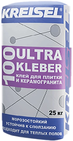 Универсальный морозостойкий клей для керамической плитки и керамогранита ULTRA KLEBER 100 Универсальный морозостойкий клей для керамической плитки и керамогранита ULTRA KLEBER 100