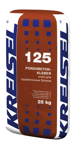 Кладочная смесь для блоков из ячеистого бетона PORENBETONKLEBER 125 Кладочная смесь для блоков из ячеистого бетона PORENBETONKLEBER 125